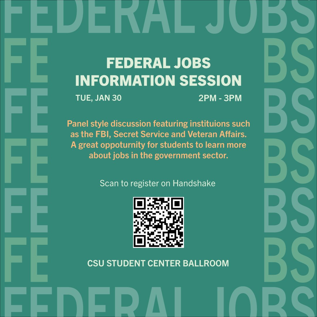 CSU_Careers's tweet photo. If you registered, don't forget - today's the day!

If you haven't, join us!

#csucareers #csuohio #discussionpanel #jobsearch #careerpath #federaljobs #jobopportunity #learnmore #didyouknow https://t.co/6GqhK1oUX4