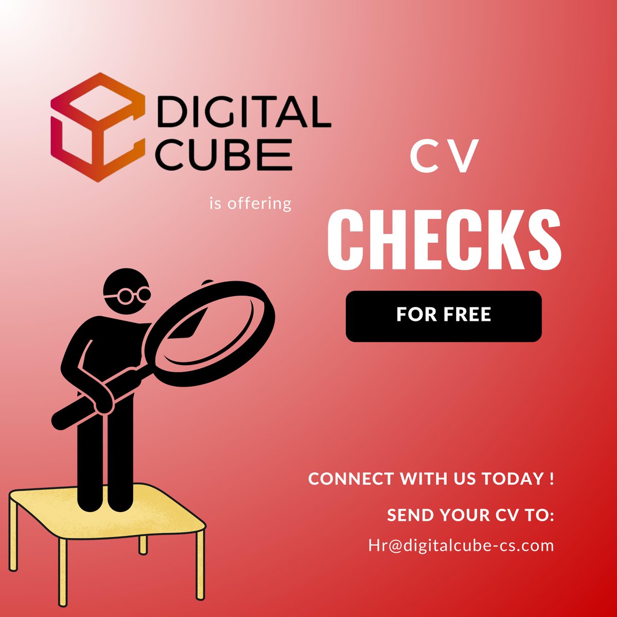 Attention all job seekers ‼️
Are you tired of constantly updating your CV and still not getting any responses from employers? For a limited time only, We are offering the first 5 CV checks for FREE! That's right, you heard me, FREE!🙌

#CVcheck #careercoaching #jobsearch