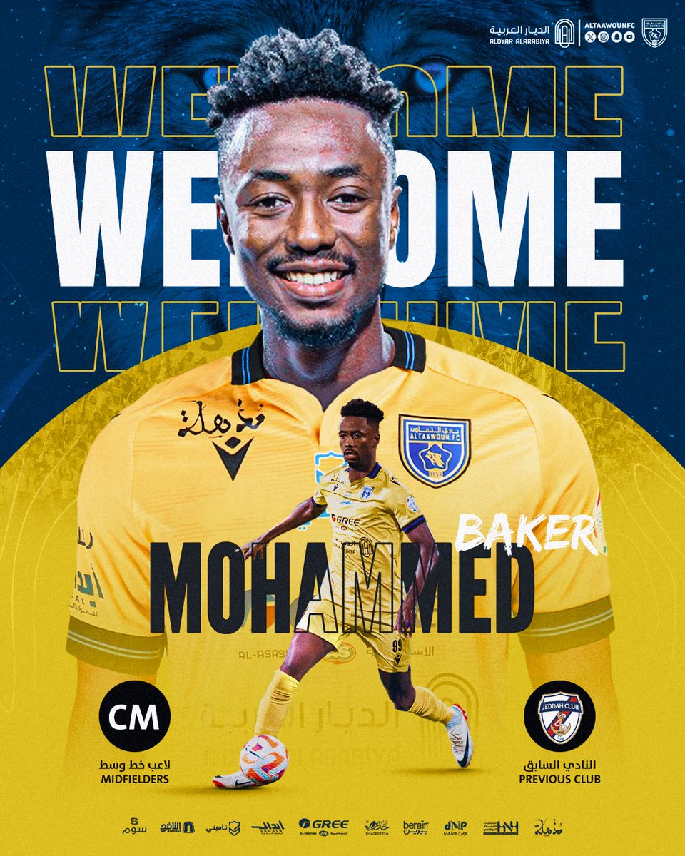 saudifootnews's tweet photo. ✅✅✅ 𝗢𝗙𝗙𝗜𝗖𝗜𝗔𝗟 : The club’s Board of Directors, headed by Dr. 𝗦𝗮𝘂𝗱 𝗯𝗶𝗻 𝗔𝗵𝗺𝗲𝗱 𝗔𝗹-𝗥𝗮𝘀𝗵𝘂𝗱𝗶, completed the procedures for signing the 𝗝𝗲𝗱𝗱𝗮𝗵 Club midfielder 𝗠𝗼𝗵𝗮𝗺𝗲𝗱 𝗕𝗮𝗸𝗿 until 2026 AD.🐺💛
#News #TransfertTalk #FootballTransfert #SaudiArabia #SaudiProLeague #SPL...