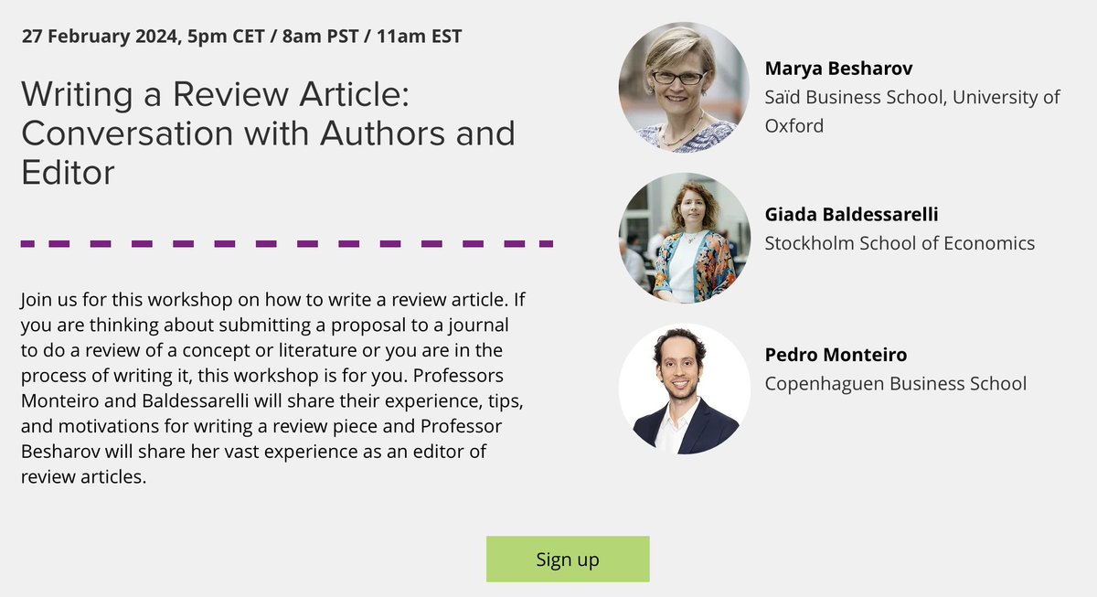 Our next #workshop is all about #reviews 👨🏽‍💻 On Feb 27 at 5PM CET, join Marya Besharov @MaryaBesharov, Giada Baldessarelli @giada_baldes, and Pedro Monteiro @bureaulab for insights and tips on #writing and #publishing review articles 🖤💃🏿 Register here: ethnographyatelier.org/writing-review…