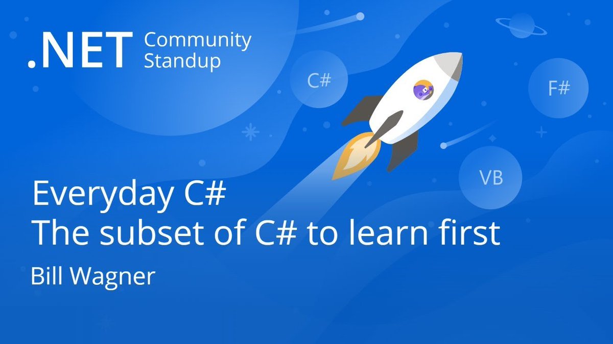 dotnet's tweet photo. The C# language continues to evolve. 
➡️ New? What should you learn first?
➡️ Experienced? Time to update your skills?
In today's Languages and Runtime Community Standup, we discuss our thinking about learning C#. 🎥 https://t.co/WFLJhCLZwD https://t.co/L8cEs5A74H