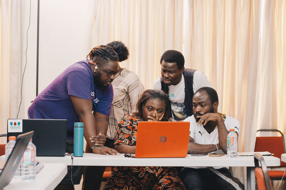 WikimediaGH's tweet photo. It's not Thursday, but let's throwback to when we hosted our Ga community to a workshop around the Wikidata for Education project in Accra.
We cannot wait to continue growing the #GaCommunity and ensure more indigenous languages find a space on @Wikipedia.
#WikimediaGH https://t.co/E5Ghv1YOyF
