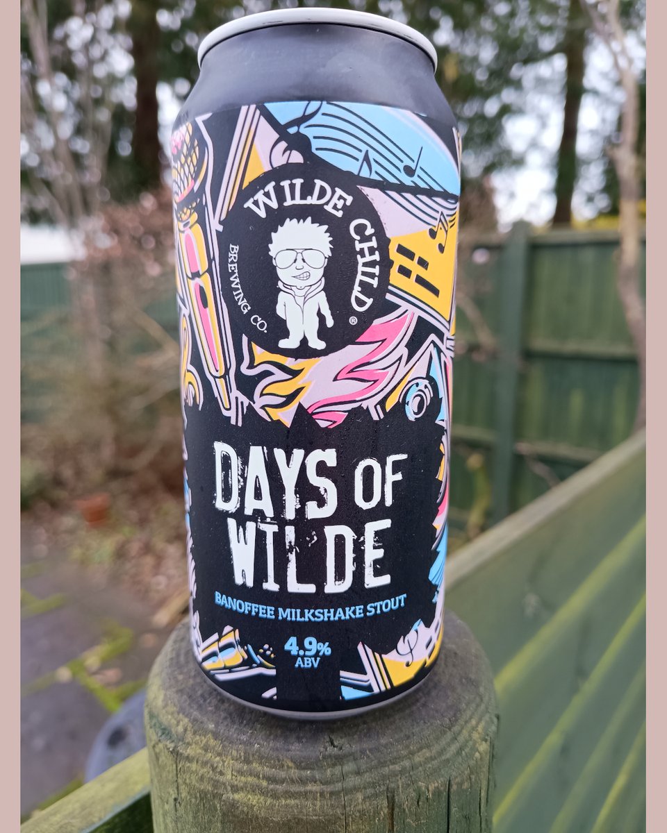 Days Of Wilde a 4.9% Banoffee Milkshake Stout from #wildechildbrewingco Colour black. Flavour creamy, toffee, banana. 6.75/10
.
.
#banoffeemilkshakestout
#milkshakestout
#leeds
#leedsbeer
#milkstout
#beermilkstout
#craftbeermilkstout
#stoutbeer
#beerstout
#beerpic
#stoutlovers