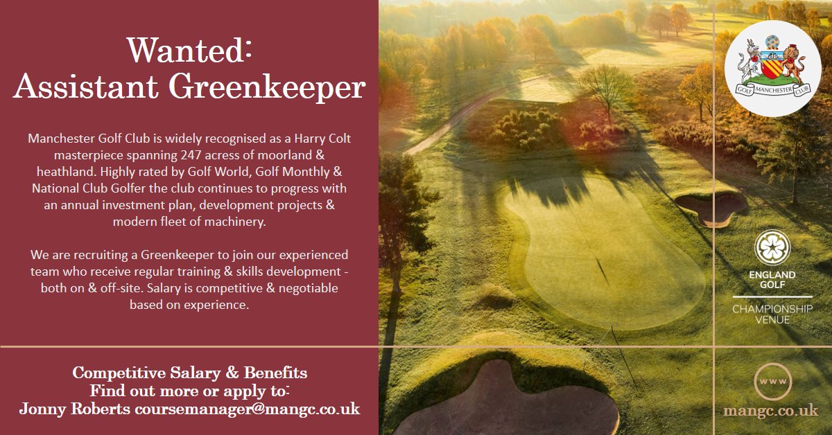 Jonny Roberts (@jonnyroberts99) on Twitter photo We are recruiting <a href="/GolfManchester/">Manchester Golf Club</a>
For more details, please get in touch. We are recruiting <a href="/GolfManchester/">Manchester Golf Club</a>
For more details, please get in touch.