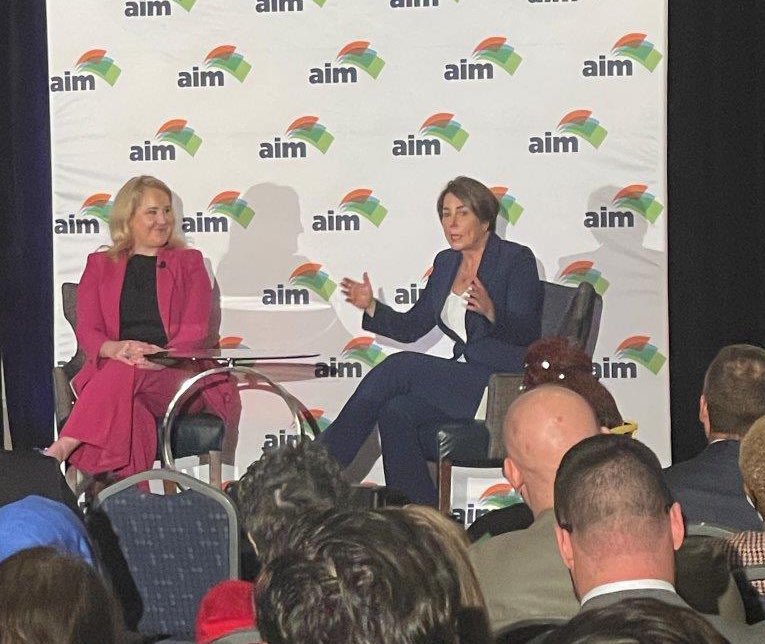 MeridianMai's tweet photo. Meridian's President &amp; CEO John Ings &amp; Director of Engineering Dave Kelley attended the Associated Industries of Massachusetts (AIM) event in Newton, MA Thu, Jan 25. MA Governor Maura Healey discussed her budget proposal &amp; legislative agenda for ‘24 w/ business leaders. https://t.co/onopZH1F5p