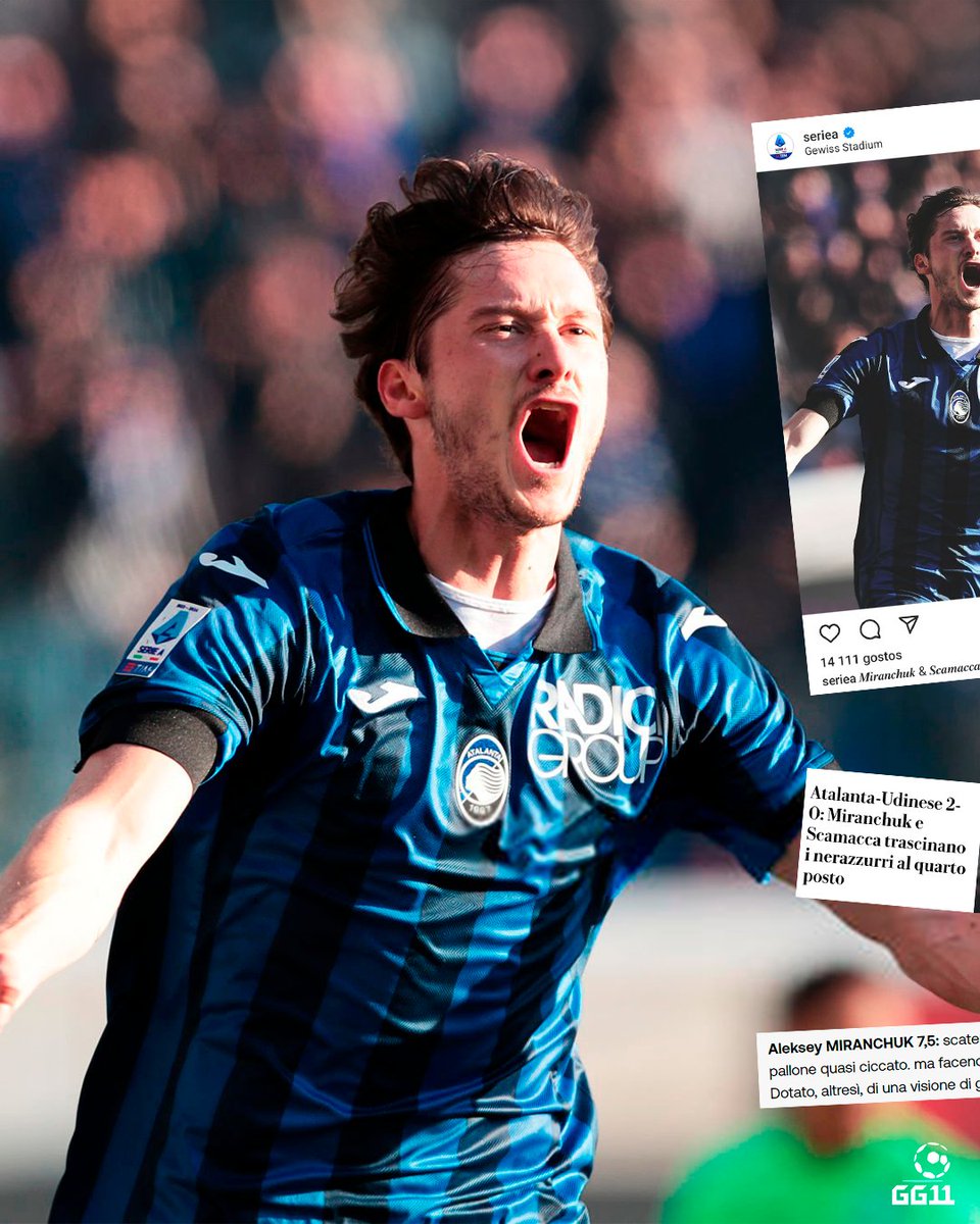 GG11_official's tweet photo. Miranchuk scores again! 💪
Goal vs Udinese, helping Atalanta secure the win! ⚽
.
#GG11 #GG11Family https://t.co/xLAWN3HMRg