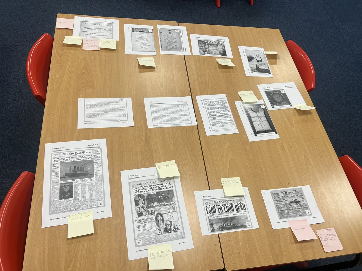 MissERowbottom's tweet photo. For the past two weeks Class 3 have been investigating different sources of information about the Titanic. For this task we questioned whether we thought a source was reliable or not. #historydetectives @Sturtonhead https://t.co/i4OG1pdfXk