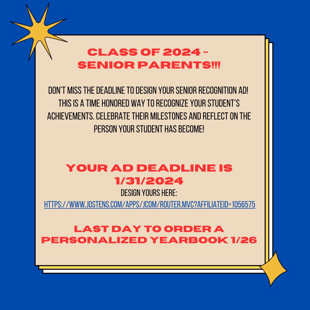 Deadline 1/31 LAST CHANCE, don’t miss out! <a href="/pthsnation/">Pequannock Township High School</a>