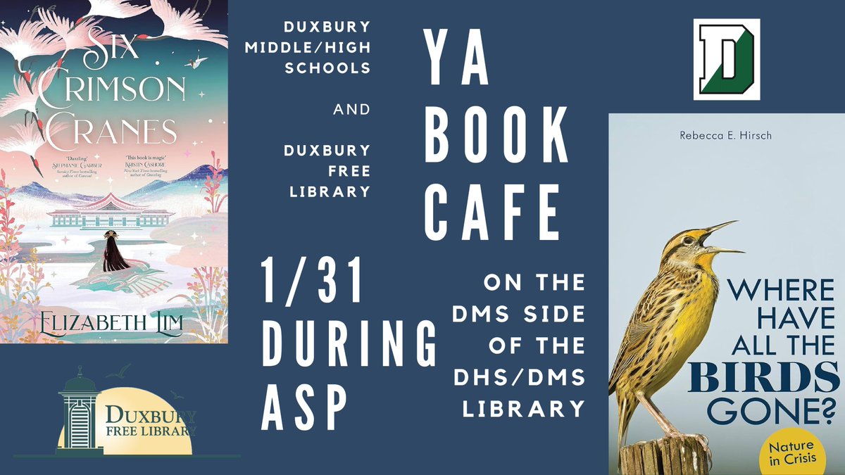 Everyone is RAVEN about the school year's first YA Book Cafe happening TOMORROW during ASP. Don't forget to email Mrs. King before 1st lunch tomorrow to snag a spot before they all FLY up 🦉