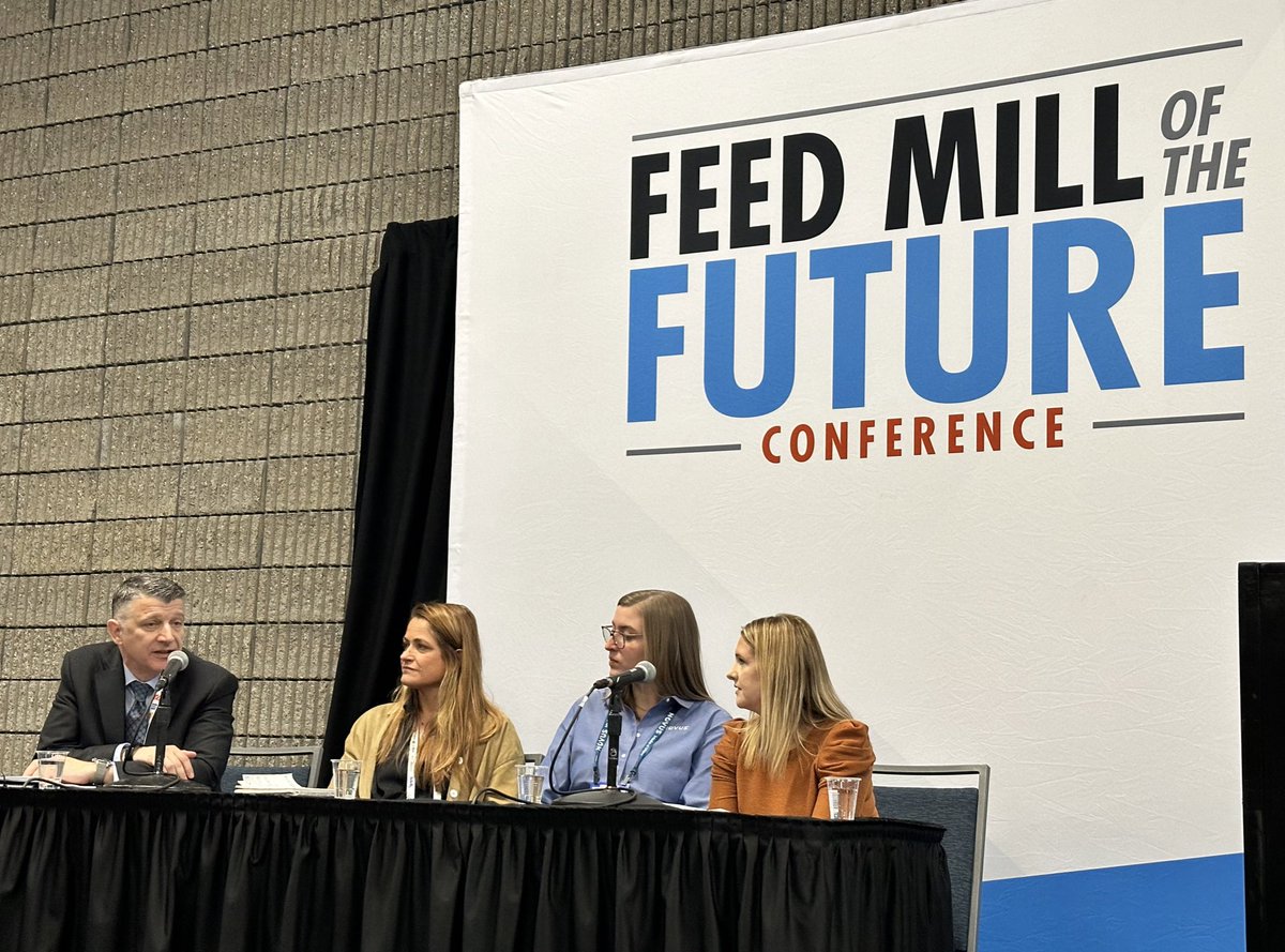 The panel discussion, “How circular economics reduce waste in feed production,” at the #FeedMilloftheFuture Conference @ #IPPE2024. Featuring <a href="/Cargill/">Cargill</a>, <a href="/Innova_feed/">Innovafeed</a> #Novus. <a href="/FeedStrategy/">Feed Strategy magazine</a> <a href="/FeedAndGrainMag/">FEED & GRAIN</a>