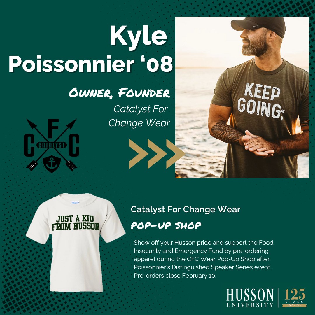 Join us this Wednesday, Jan. 31, from 12 - 1 pm in the Gracie Theatre as we welcome Kyle Poissonnier ‘08, our next guest in the Distinguished Business Speaker Series, sponsored by MMG Insurance. Register to attend in-person or virtually at: fundraise.givesmart.com/form/MIMxdA?vi…