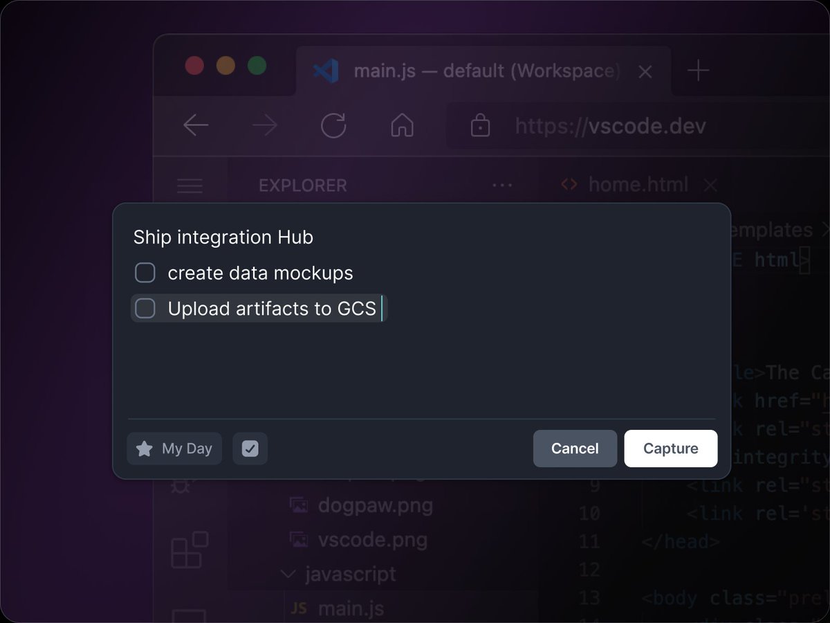 acreom's tweet image. unlike designing for engagement, acreom's UX is optimised for getting stuff done quickly. Whether it's capturing new ideas and tasks or accessing context from 3rd party tools like Jira & Github.
acreom makes it easy to get in & out of the app quickly so you keep your flow state.