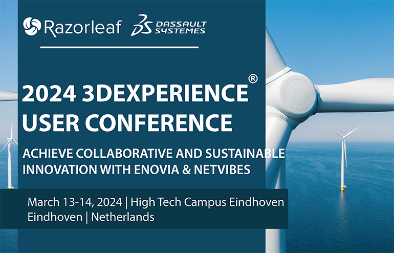 Join us at the #3DEXPERIENCE User Conference. Unlock opportunities that strengthen commitments from planning to delivery. Explore the latest enhancements in the #ENOVIA and #NETVIBES portfolios and see how they enable the development of new products.  razorleaf.com/event/2024-3de…