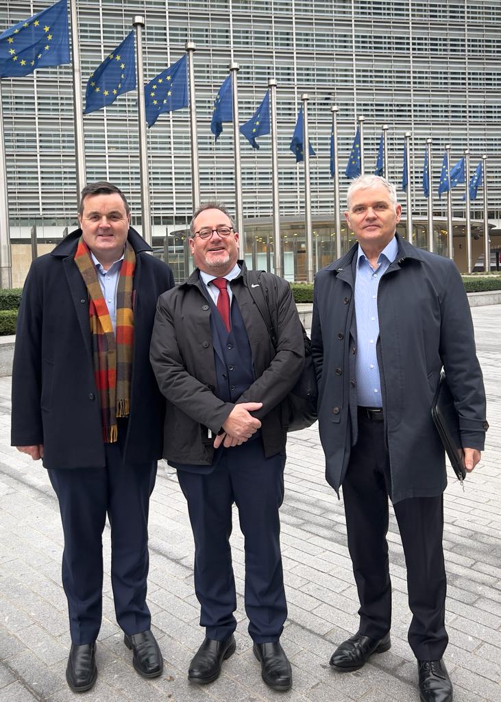 IFPOIreland's tweet photo. Our CEO @aodh_donnell is in Brussels for the EU Markets Working Group by @MarketAC - advisors to @EU_Commission. He is joined by Brendan Byrne of IFPEA @FishExporters &amp; Patrick Murphy of @ISWFPO. #fishingmatters #EUfishing #Irishfishing #fishingnews https://t.co/AR05aIZnDy