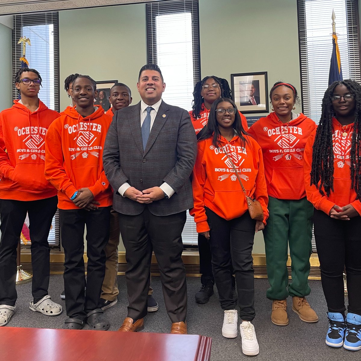 Senator Jeremy Cooney (@senatorcooney) on Twitter photo Great to see some #Roc youth representation in Albany today!
Thanks to <a href="/bgcrochesterny/">Boys & Girls Clubs of Rochester</a> for stopping by and speaking with me about their community programs and ways we can further support their growth. Great to see some #Roc youth representation in Albany today!
Thanks to <a href="/bgcrochesterny/">Boys & Girls Clubs of Rochester</a> for stopping by and speaking with me about their community programs and ways we can further support their growth.