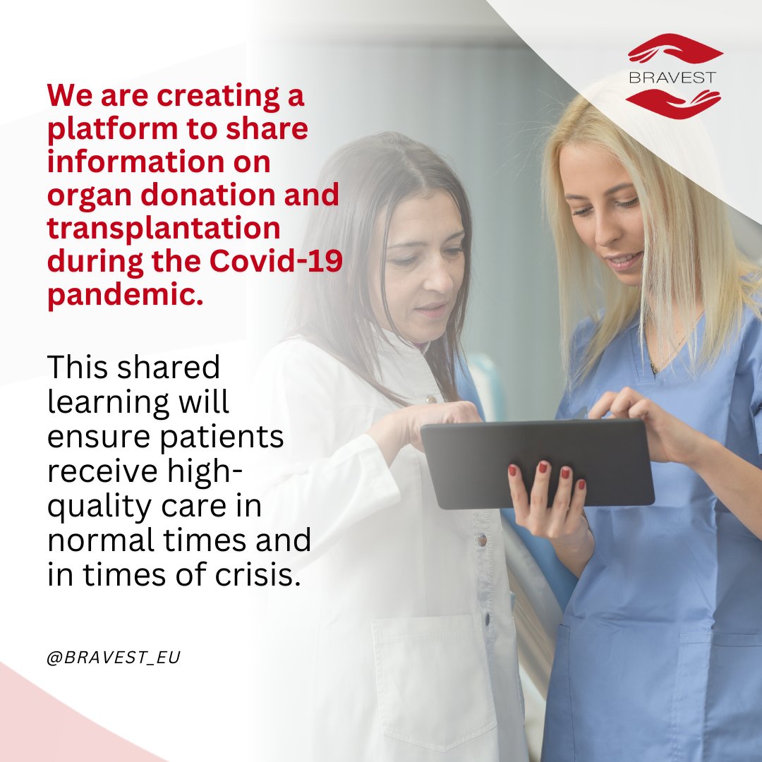 What is our key objective?

We are creating a platform to make policies on #organtransplantation and donation more coherent.

This shared learning from the #pandemic will help us to prepare for future crises, and ensure patients receive high-quality #healthcare!

#WeAreBRAVEST