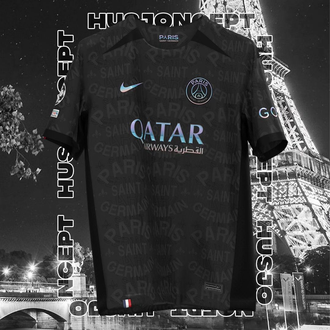 husjoncept's tweet photo. PSG| Third Kit @psg
Black Parisian team kit with a pattern in which you can see the name of the club in different dark tones representing the night of Paris, accompanied by details in Iridescent.
#visikro #clo3d #3d #concept3D #conceptsoccer #ICICESTPARIS #Mbappé #psg #paris https://t.co/2wRyg27o27