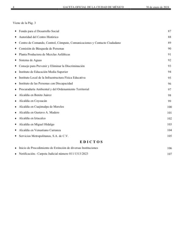 Gaceta Oficial 30-01-2024. Enlaces electrónicos dónde consultar reglas de operación de programas sociales del <a href="/INVICDMX/">INVI CDMX</a>, relativos al otorgamiento de ayudas.  

goo.su/UeQY0
