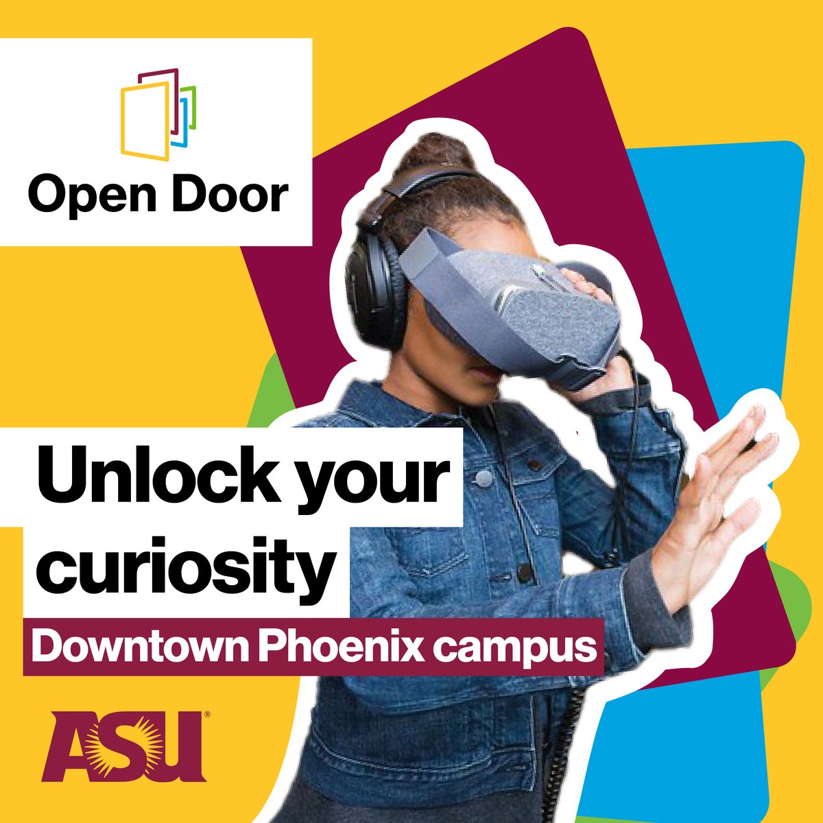 Cronkite_ASU's tweet photo. Join us THIS Saturday, February 3 from 1 - 5 p.m. as we invite you and the Arizona community to explore the Downtown Phoenix campus in person at @ASUopendoor. https://t.co/LRESA79EB6