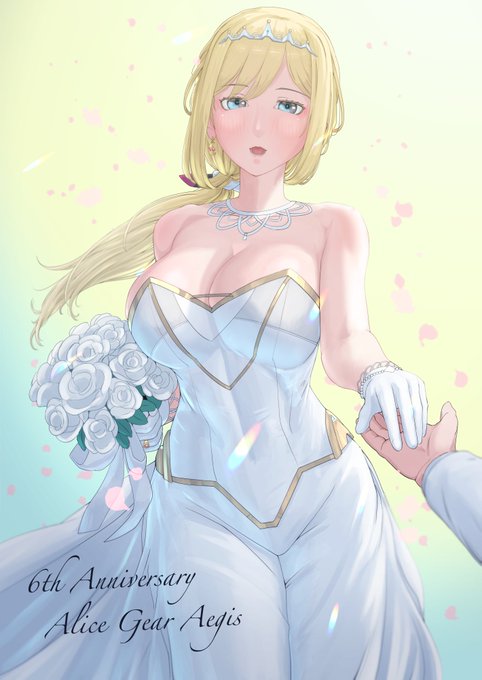 遅ればせながら6周年おめでとう💒
アニバドレスリタ
#アリスギアお絵かき 
#アリスギア6周年 