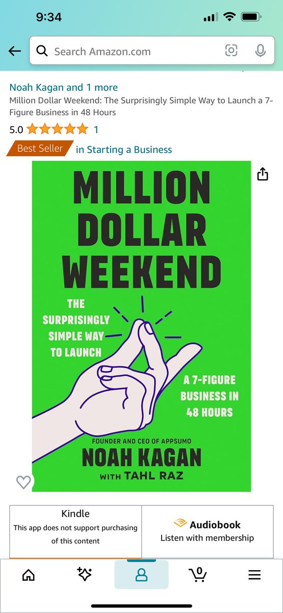 frankramosdev's tweet photo. Crazy to think I have been buying software deals on Appsumo since 2011 over 13 YEARS ago!
Pre-ordered @noahkagan’s new book “Million Dollar Weekend” launching today Jan 30.
Can’t wait to start my own million dollar business in 48 hours! 🚀
#milliondollarweekend #AppSumoDeal #appsumo