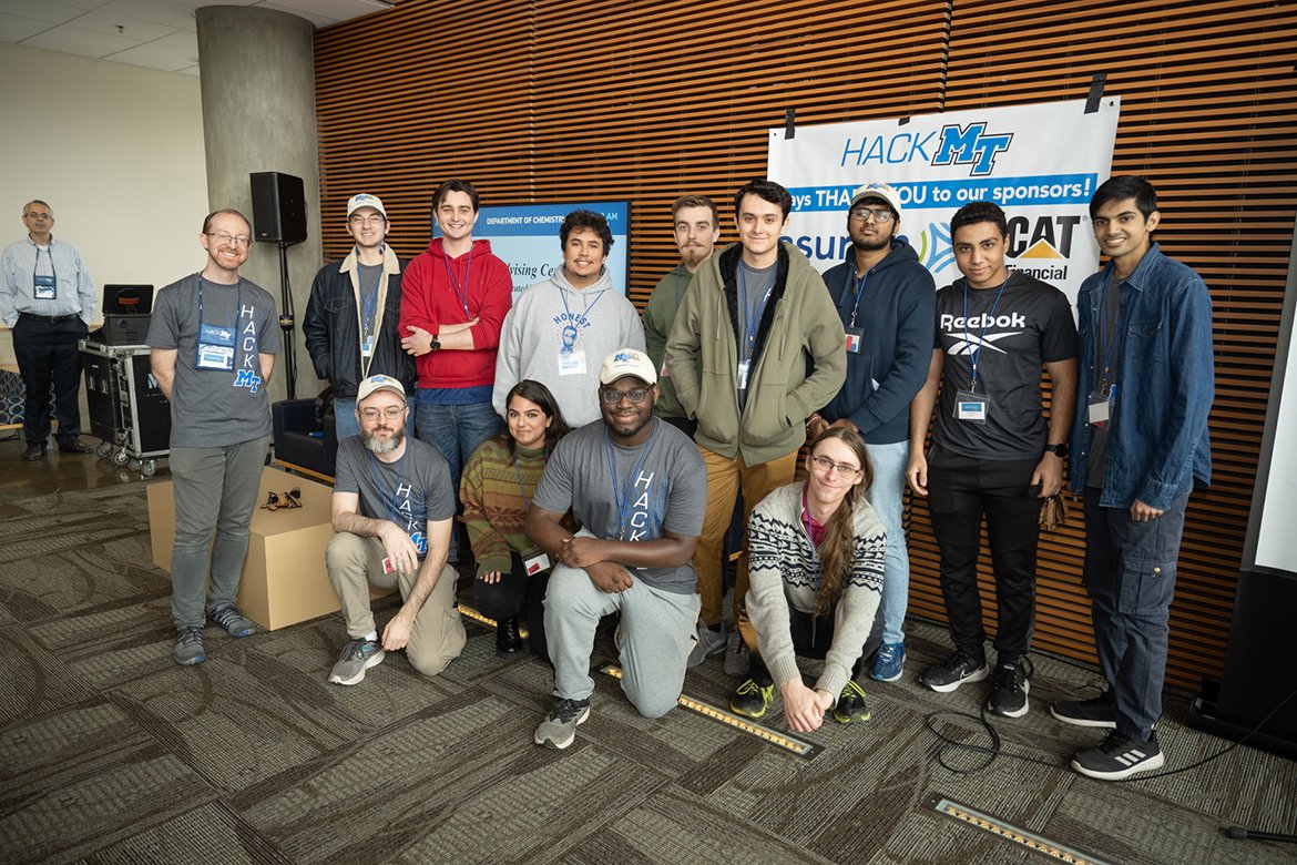 CbasMtsu's tweet photo. Congrats to the students &amp; thanks to our #hackmt business partners!
#hackathon @mtsudatascience @MTSUPhysics @Asurion @bondware @L3HarrisTech

Savvy students, mentors showcase creativity, ‘intensity’ at MTSU Computer Science HackMT https://t.co/mptorgf9oJ via @mtsunews https://t.co/vENybQbkAz