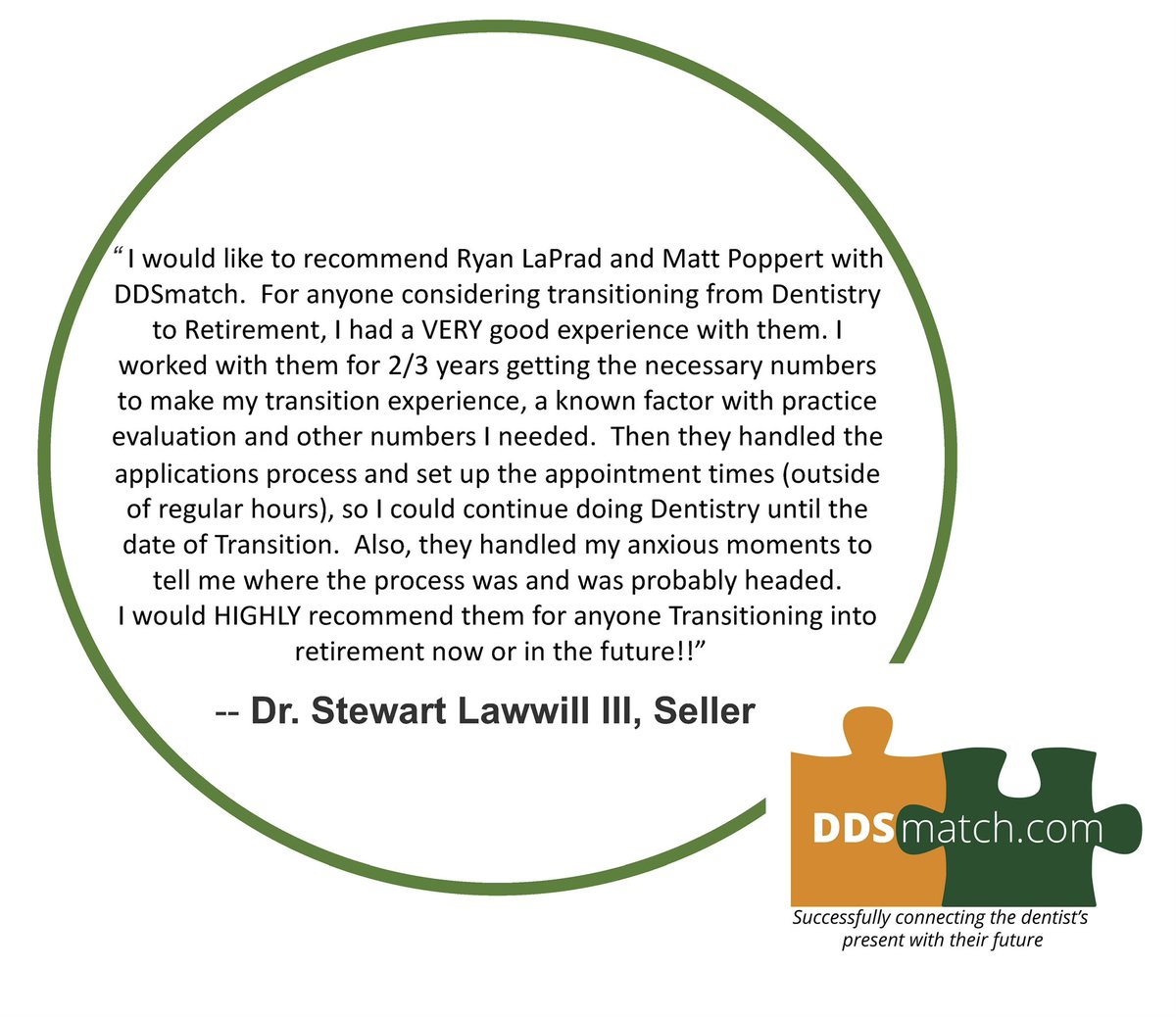 ddsmatchsouth's tweet image. Thank you to Dr. Lawwill for trusting DDSmatch South with the transition of his dental practice. 

Reach out to ddsmatch.com to find out how we can assist you in your dental transition needs! 

#ddsmatch #dentist #practicetransition #trustedtransition #ddsmatchsouth