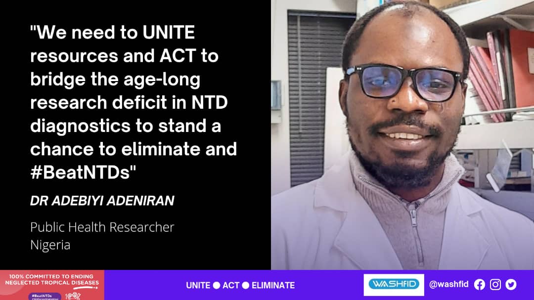 We need to being our collective resources together, be it idea, expertise, fund and labour to see that the age long deficit in NTDs diagnosis is overcome. -@drbhiyi 

#WorldNTDDay
#BeatNTDs
#TakeOnNTDs
