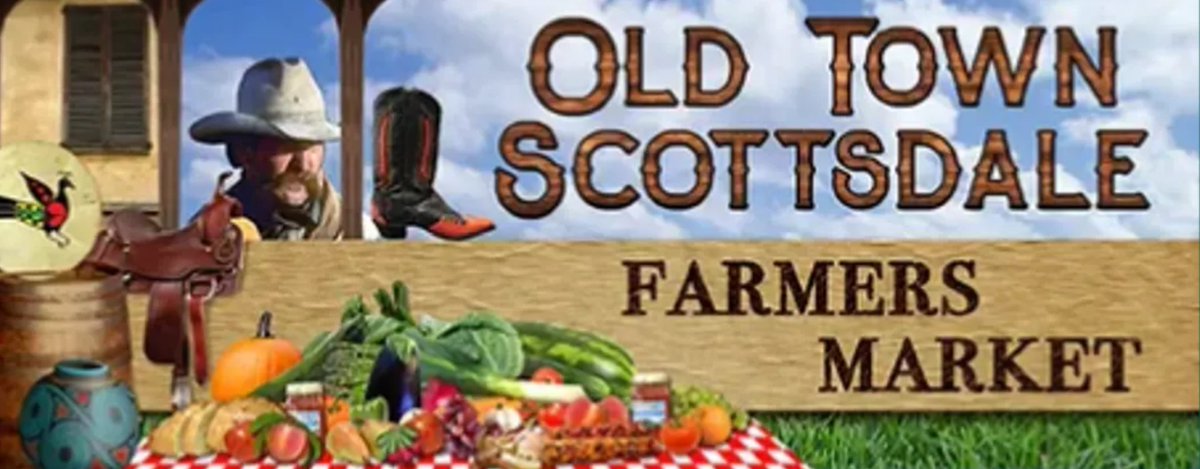 cogs_az's tweet photo. 🌱🍎 Explore the best of local flavors every   Saturday through April 29th at the Scottsdale Old Town Farmers Market! With   over 100 growers &amp; specialty food producers, enjoy organic produce,   artisanal goods, and more! #ScottsdaleFarmersMarket #SupportLocal   🥬🍞🧀 https://t.co/4uCKIkiJZb