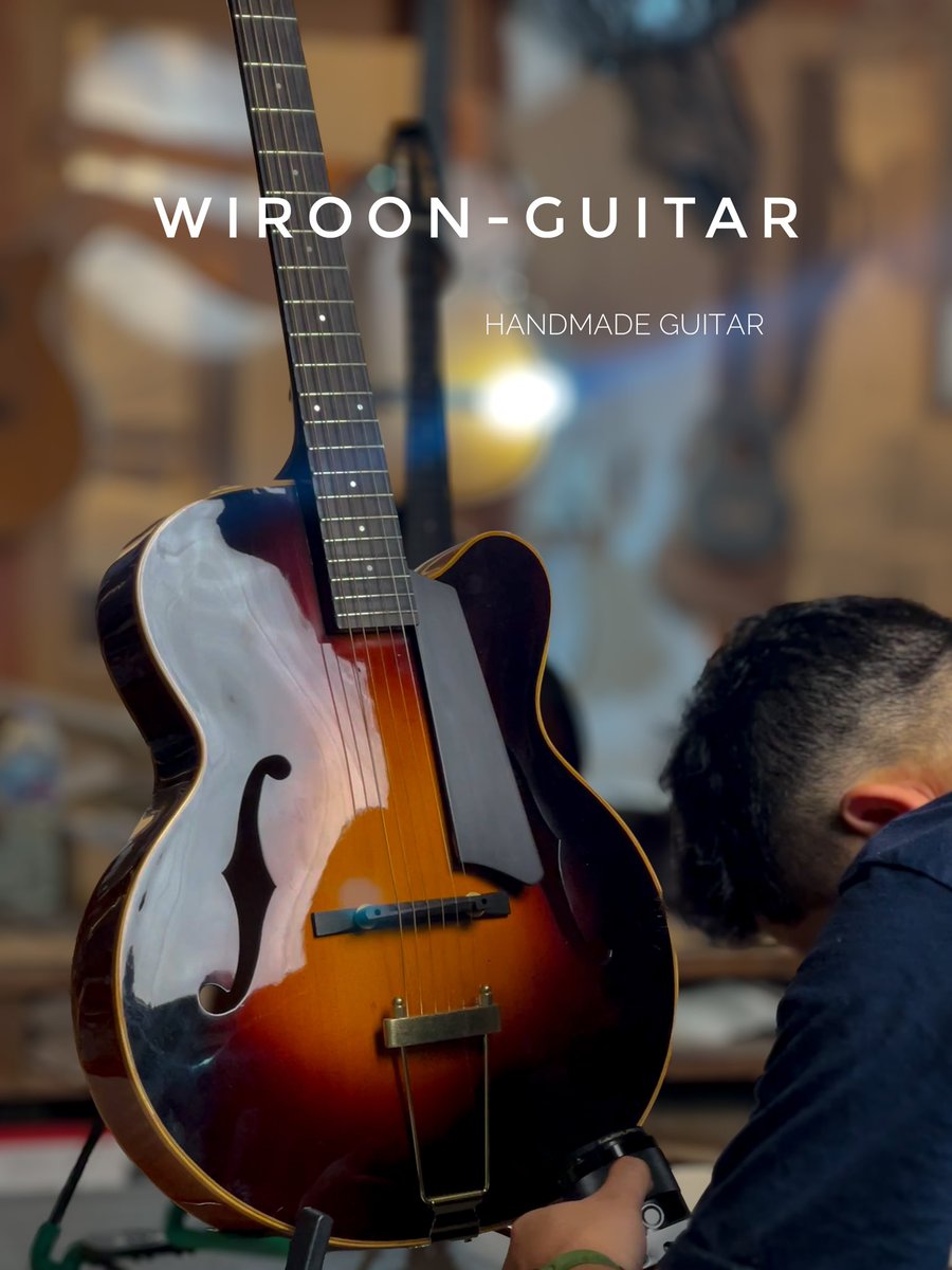 #Handmade #guitar #Jazz #กีต้าร์ #แจ๊ส #wiroonguitar ช่างนิด 0812745103