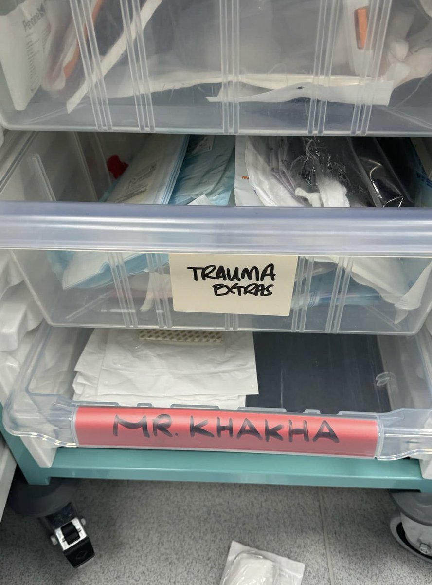 You know you’ve made it in life when someone names a drawer after you! It might just contain U-drapes but I feel a real sense of achievement after being sent this by a colleague

#orthotwitter #madeit
