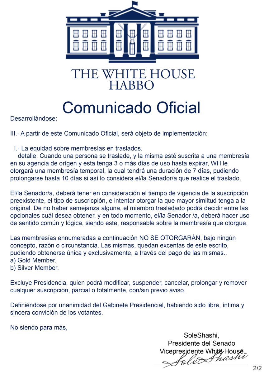 SoleShashi's tweet photo. Comunicado Oficial. El día de ayer, nos reunimos en el Oval el Jefe de Gabinete, el Presidente y quien les habla, para impulsar votaciones sobre una suba de cargos, y tenemos importantes novedades: https://t.co/zPeGbEsDgb