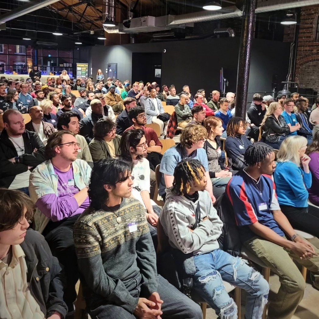 ReelBrum's tweet photo. Starting off 2024 with our biggest event yet! Over 200 Midland filmmakers, TV crew and actors joined us at @TheBondDigbeth to hear from industry speakers and watch great local films.
Massive thank you to this month's event sponsors @firstlooktv 🤗 https://t.co/o0vo5YrCQO