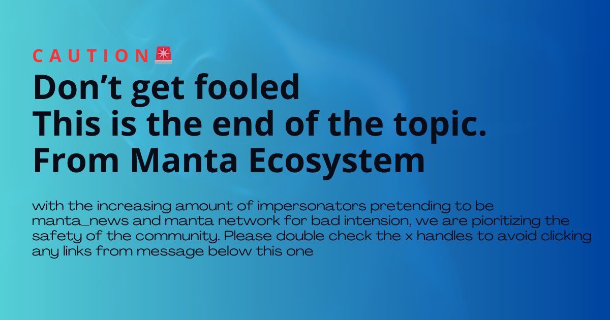 Manta Intern tweet media