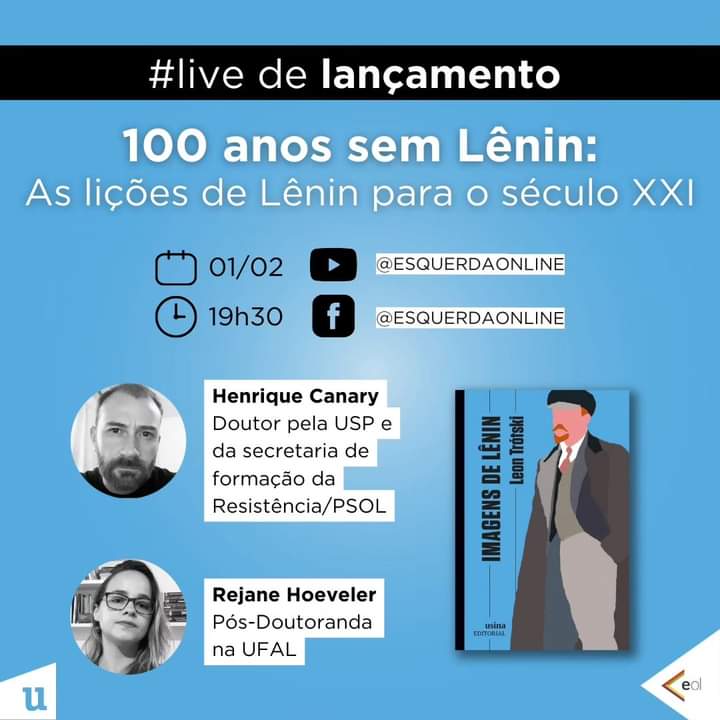 Nesta quinta-feira, dia 1° de janeiro, vou conversar com Rejane Hoeveler sobre Lênin e o século 21, além de contar um pouco sobre IMAGENS DE LÊNIN da <a href="/usinaeditorial/">usinaeditorial</a>. Vai ser às 19:30 no YouTube e Facebook. A foto ta desatualizada porque eu já tô mais careca do que isso.