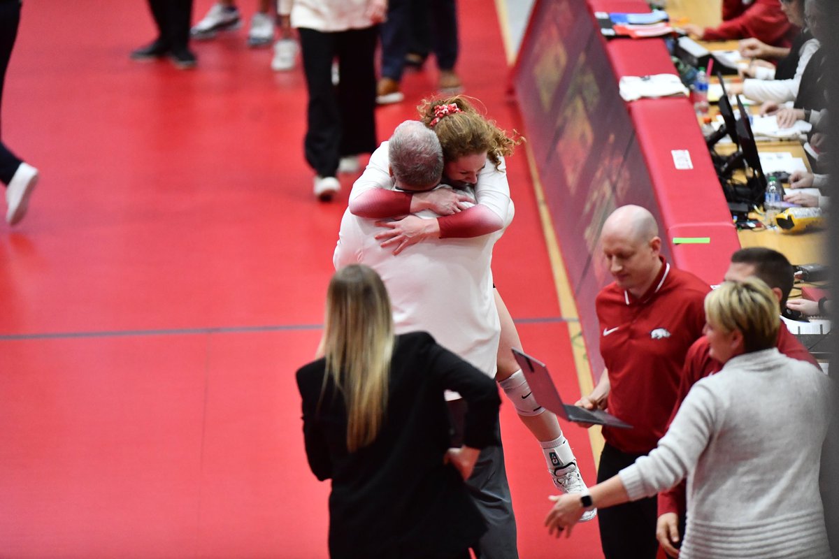 RazorbackVB's tweet photo. The best day is any one we can celebrate our Head Hog with. Wishing you the happiest of birthdays, coach! 

Wooo Pig 🐗🎉 https://t.co/c3NW2TqhpY