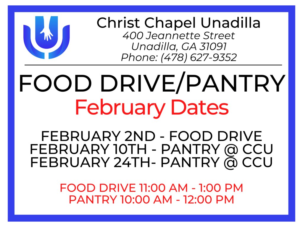 DoolyAcademy's tweet photo. Christ Chapel Food Distribution Friday!  Volunteers Needed!  See flyers for details. https://t.co/rpYu8Vs5BK