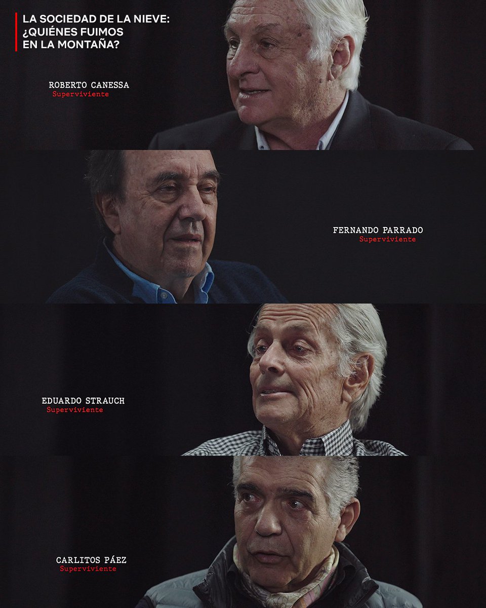 Es increíble ver a los supervivientes reales en el documental ‘La sociedad de la nieve: ¿Quiénes fuimos en la montaña?’.