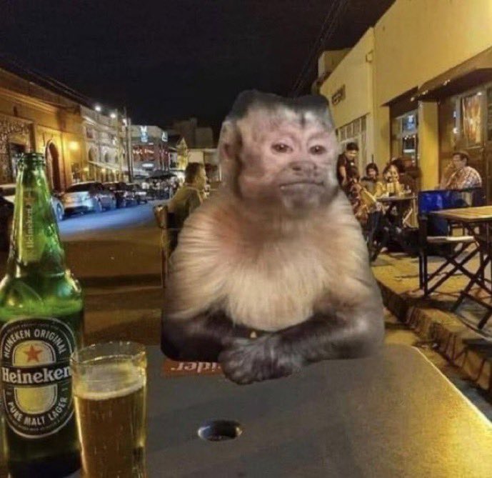 having a beer with him