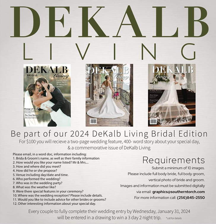 Last Day To Submit Your Wedding is Wednesday, January 31st