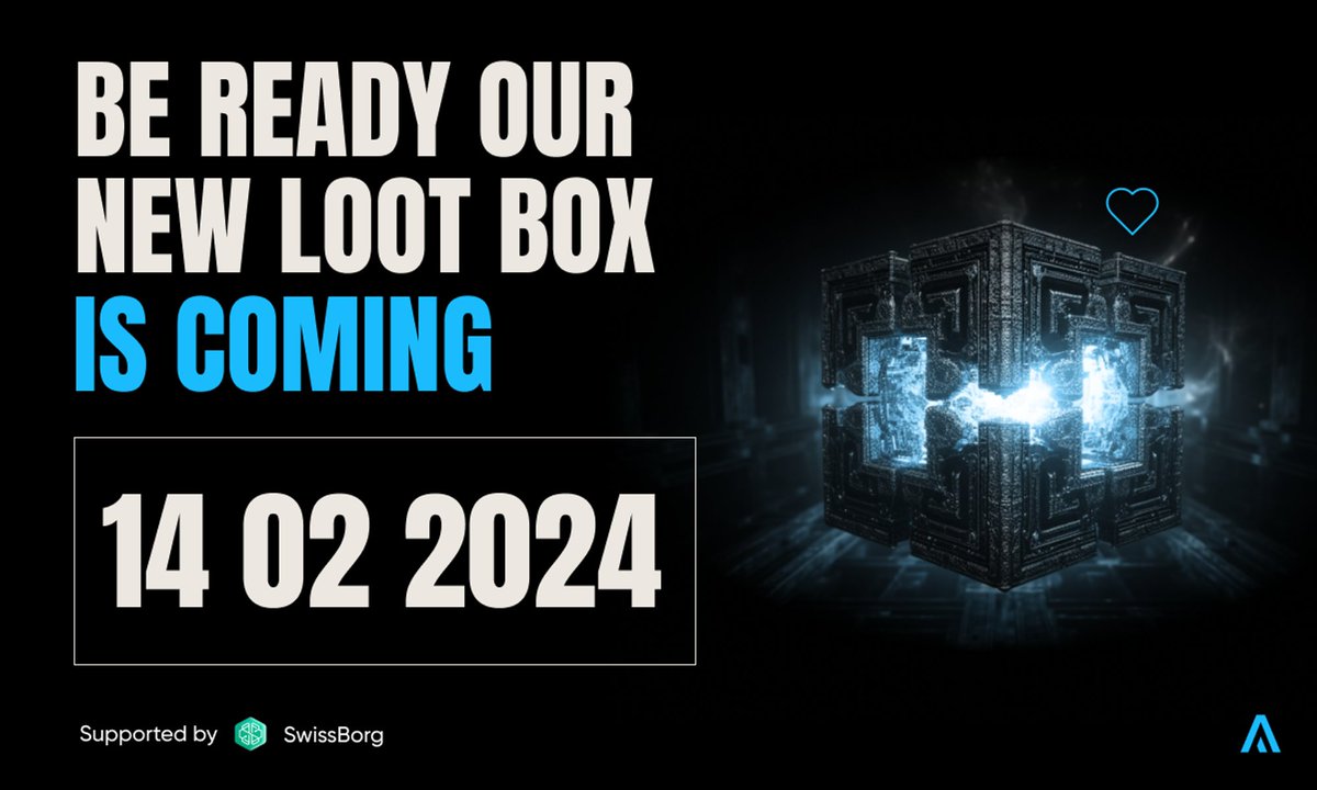 AgoraHub_io's tweet image. 📣 Something is Brewing &amp;amp; you are not Ready! 🤯

Agorians, prepare yourself for the New Agora Loot Box Adventure ✨🔔

📅 Save the date 02-14-2024
Let’s spread this Exciting News by ❤️&amp;amp; 🔁
We offer 5000 AGA tokens to 5 randoms Agorians 👀 🎁

🌐 Website: agoradex.io/products/lootb……