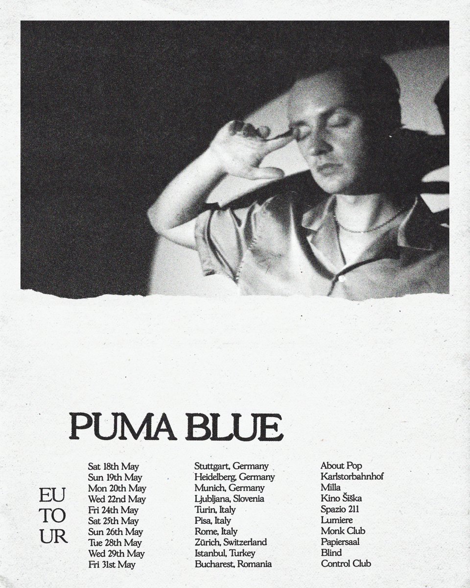 Europe & Japan Tour our first time back in Japan since 2018 and our first time ever in Eastern Europe tickets: pumablue.com/tour EU tickets on sale this Thurs, 1st Feb pre-sale tickets for Japan are only available today until Sunday so act quick