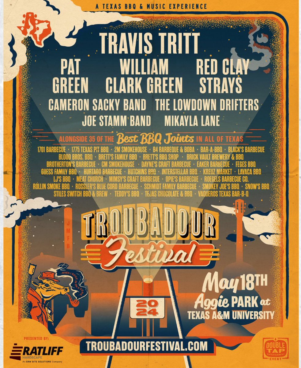 Tickets go on sale at 10:00 AM Friday (February 2) at troubadourfestival.com.