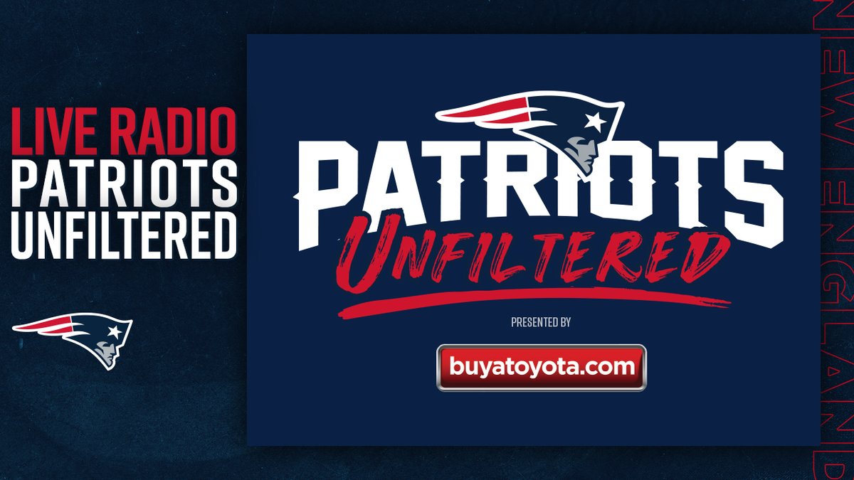 PATRIOTSdotCOM's tweet image. LIVE: Patriots Unfiltered

Recapping Conference Championship games, latest from the Senior Bowl, NFL Draft talk and latest on building Jerod Mayo's coaching staff.

🖥: patriots.com
📻: bit.ly/2LNkCb0
✉️: webradio@patriots.com
☎️: 855-PATS-500
