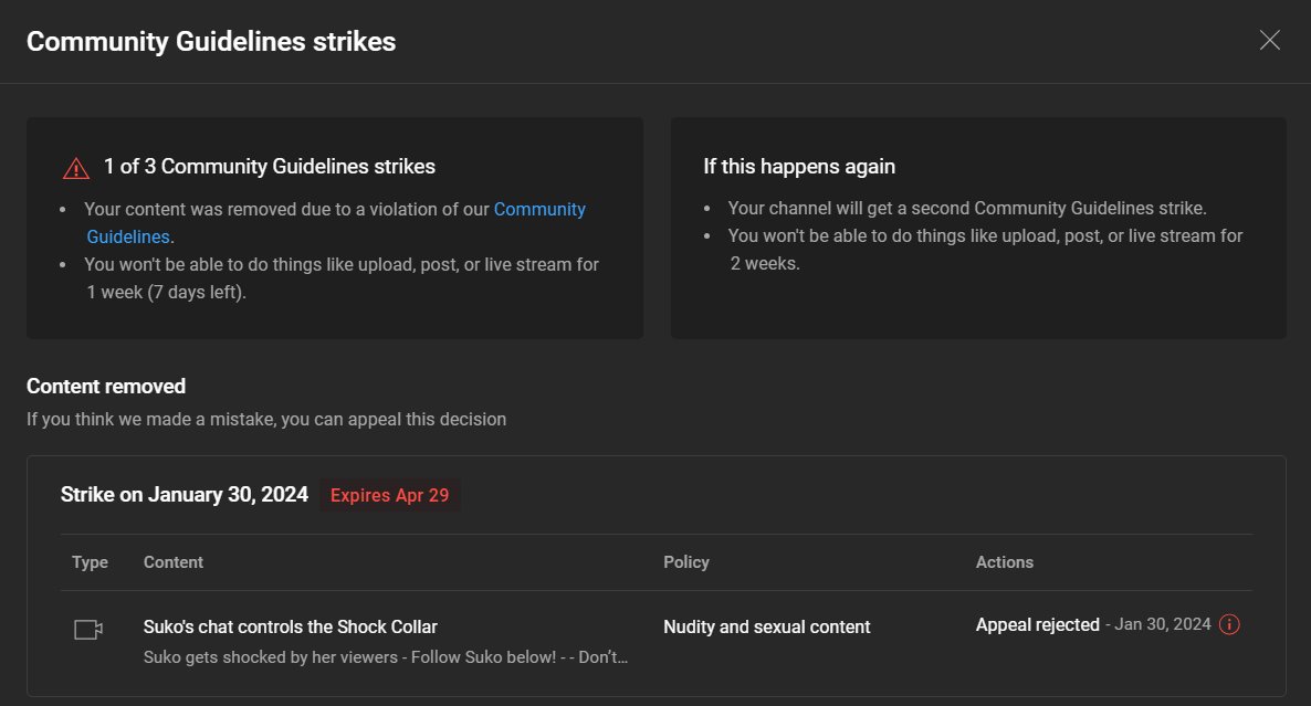 When <a href="/TeamYouTube/">TeamYouTube</a> strikes you out of nowhere and gives you almost no information about what was wrong with the video. 🫠 I'm pretty sure this is allowed on YouTube, so why did I get a strike?