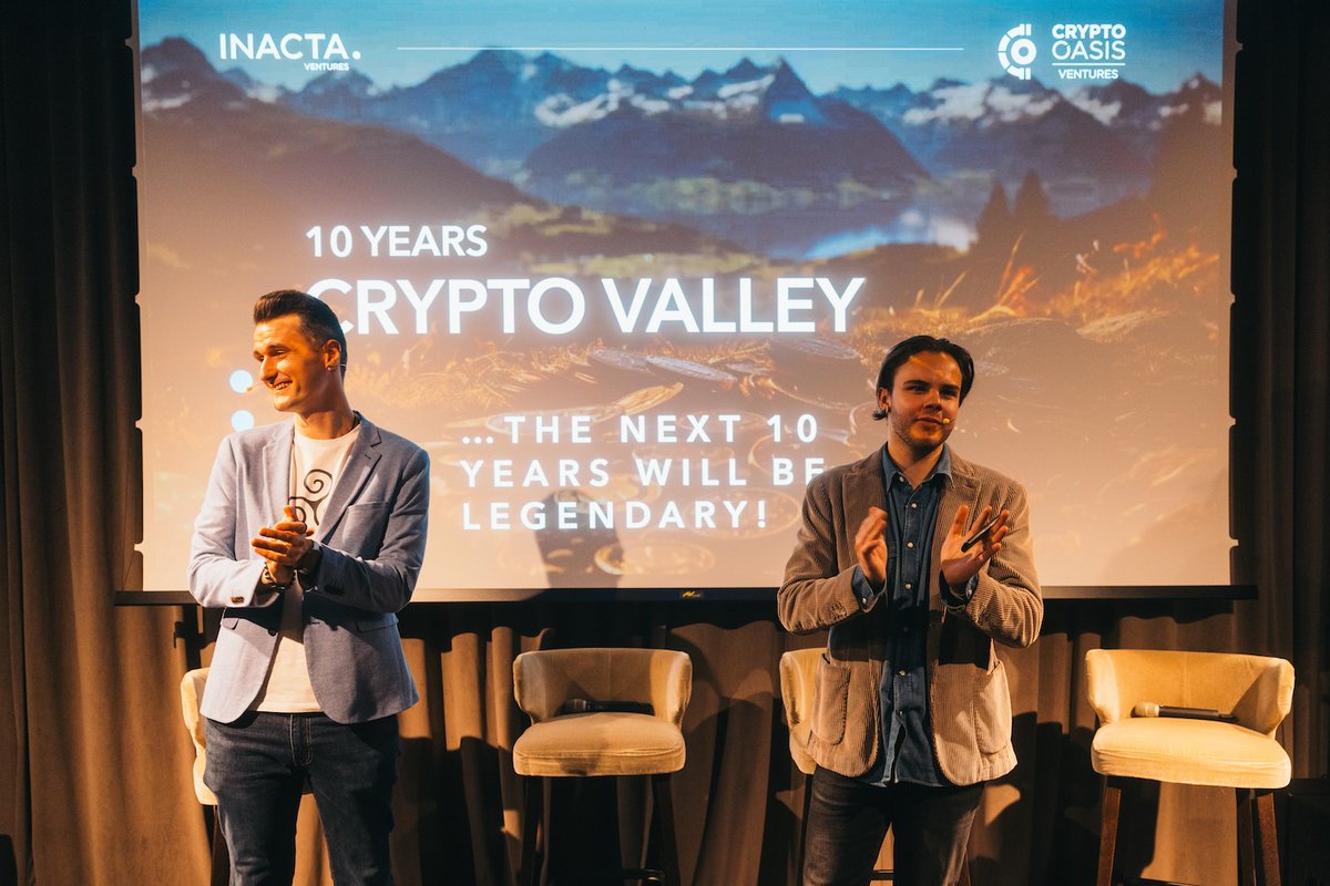 Last night's event, hosted by Inacta Ventures at SHED Zug, was a milestone celebration of 10 years of Crypto Valley's pivotal role in #blockchain and #crypto innovation.