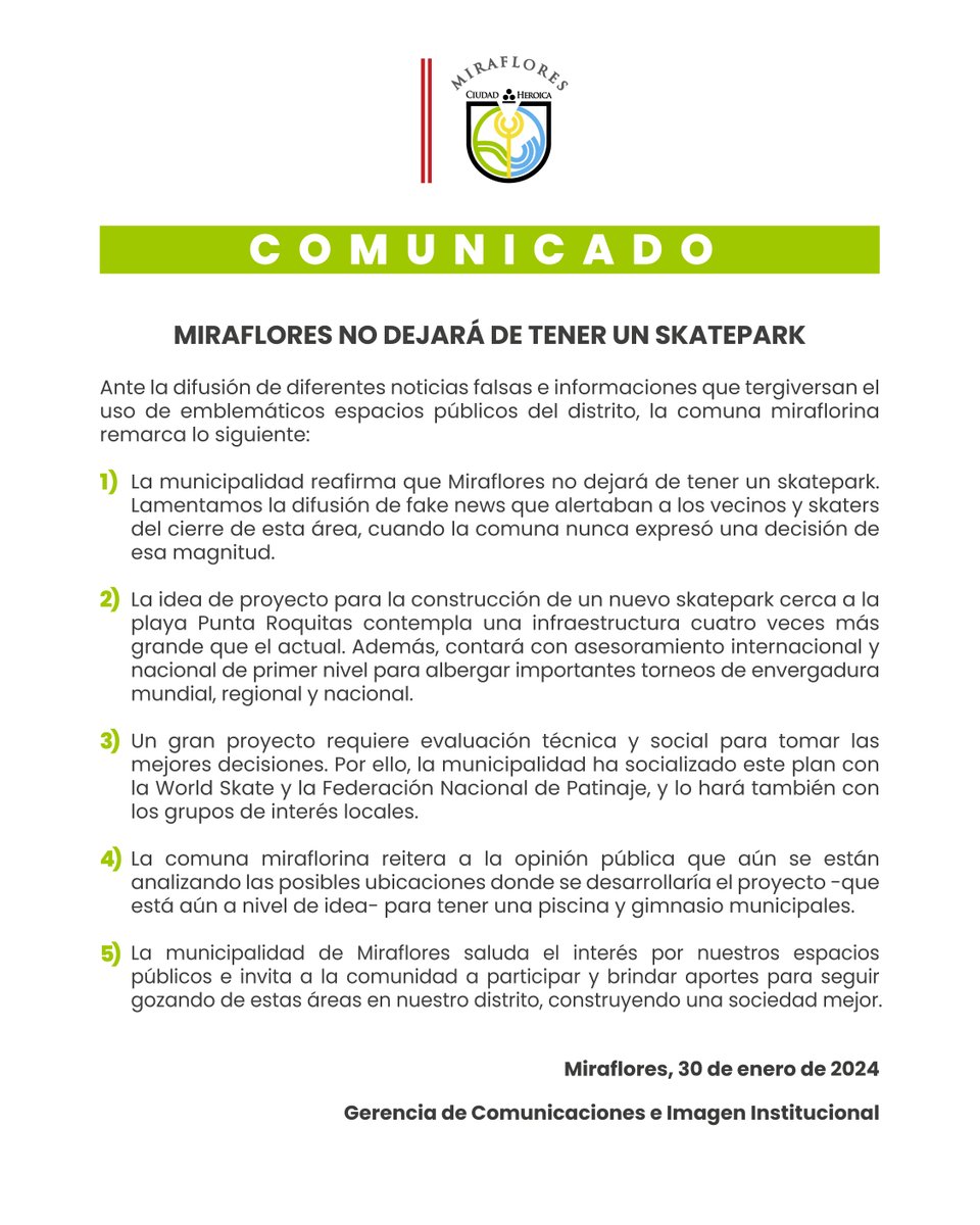 Muni de Miraflores tweet media