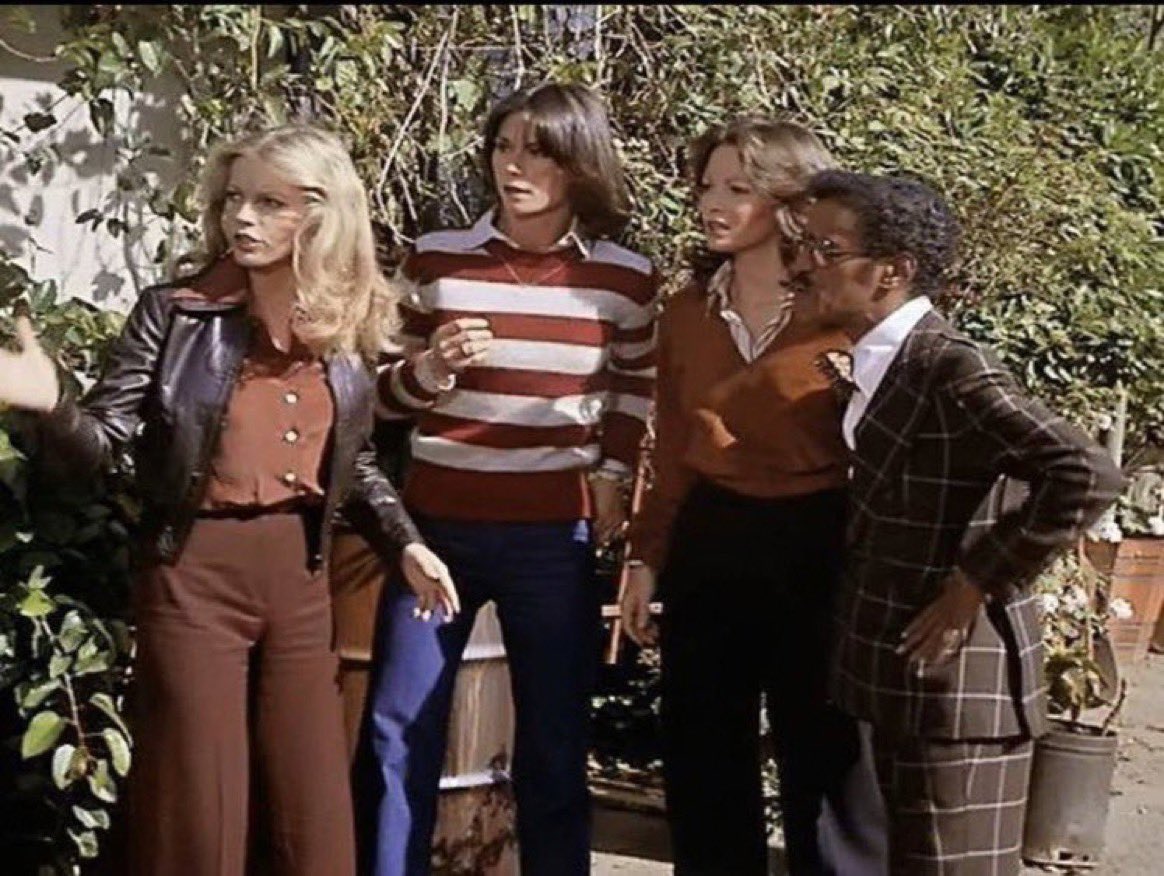 Super70sSports's tweet photo. Let me be clear: Whenever Charlie’s Angels joined forces with Sammy Davis Jr. it was gonna be a very, very bad day for crime. https://t.co/ETsGXL3Bm5