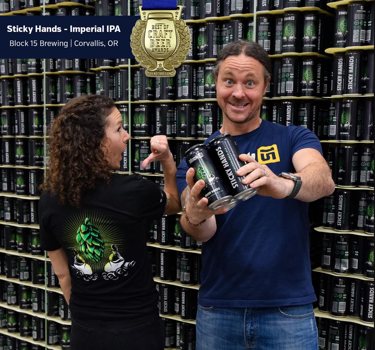 BestOfAwards's tweet photo. Every spring, winning breweries return to the Best of Craft Beer Awards competition to show off their hard work from the past year...

AND to claim their free entry. Cheers to @Block15Brewing  and their gold medal for Sticky Hands in the Imperial IPA category.

@allaboutbeer https://t.co/Sz84qlr4R3