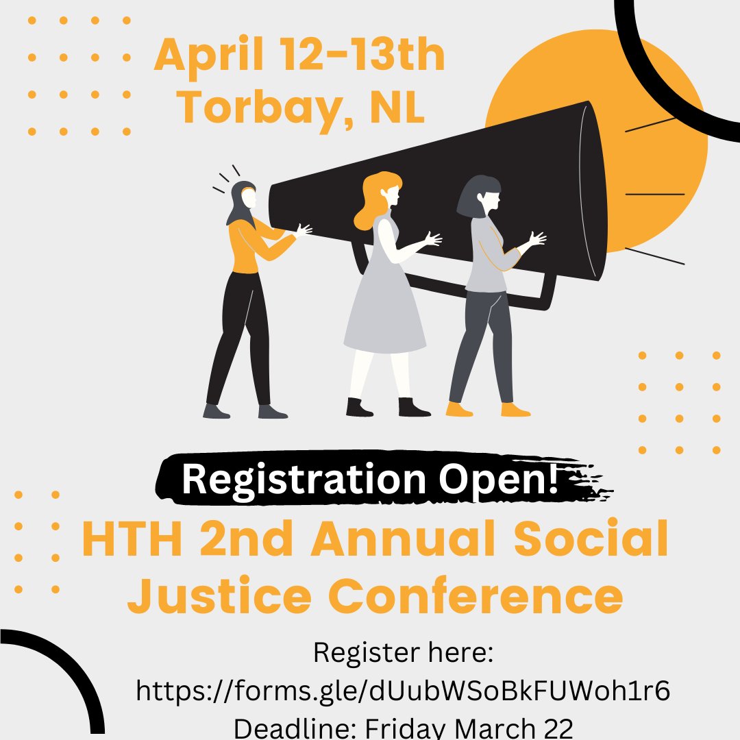 Registration is Now Open for Holy Trinity High's FREE Social Justice Conference in April. Open to all 7-12 students and teachers in Newfoundland and Labrador! Register here: forms.gle/dUubWSoBkFUWoh… <a href="/NLSchoolsCA/">NLSchools</a> <a href="/SISNLSCHOOLS/">Safe & Inclusive Schools</a> <a href="/hthtigers/">HolyTrinityHigh</a>